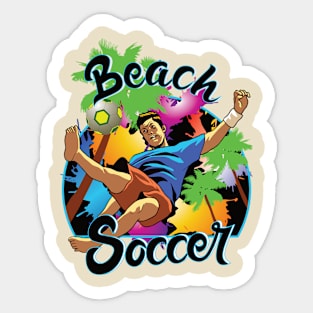 Beach Soccer player logve games Sticker